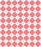 Seamless abstract pattern with red flowers on a white background vector