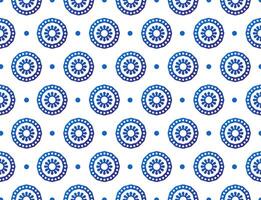 Clean abstract pattern with blue circles for fabric and cover. Seamless cute blue pattern on a white background vector