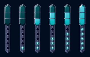 Illustrations of the scale are gradually filled. Image of full scale for slots and other games vector
