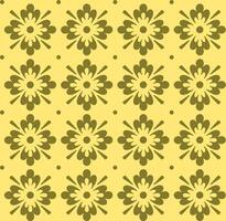 Yellow seamless pattern with floral pattern vector