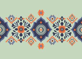 Pattern design with traditional Palestinian embroidery motif vector