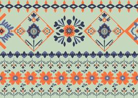 Traditional Palestinian embroidery motif arranged in a seamless pattern vector