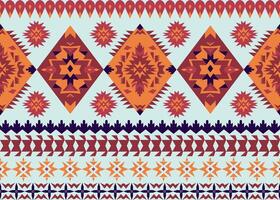 Geometric style, Abstract fabric seamless pattern in a Winter Tone colors, American Indian tribe style vector
