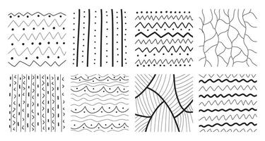 Hand drawn doodle abstract backgrounds set. abstract backgrounds in doodle style vector