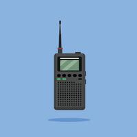 portable radio transmitter with antenna. illustration of electronic devices vector