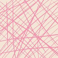 Vintage hand drawn pattern, pencil pink crosshatch. Chaotic ink textured lines on beige background, scribble, linear, hatch. Sketch illustration. vector