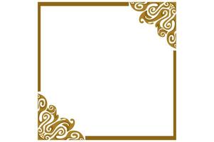 Gold Liquid Border Frame Ornament Design vector