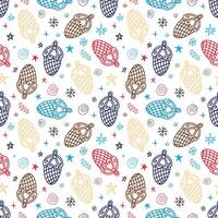 Seamless background with fir and pine cones. vector