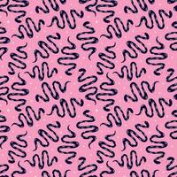Snake pattern. Pink Halloween Gothic pattern with magical snakes. vector