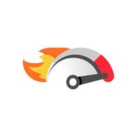 maximum speed, quick, fast. speedometer concept illustration flat design. simple modern graphic element for ui, infographic, icon, logo vector