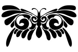 Black Butterfly Tattoo Ornament vector