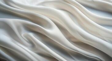 Soft White Fabric Draped Elegantly on a Surface photo