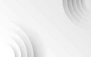 3D White Abstract Circle Background, Graphic Design Element. Futuristic Circular Concept. Illustration vector