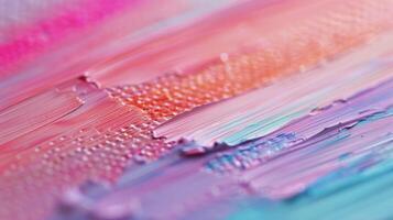 Abstract Colorful Texture Created With Acrylic Paint on Canvas photo