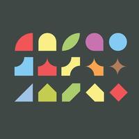 shapes of different color vector