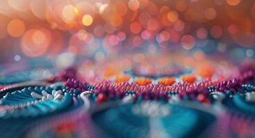 Colorful Abstract Patterns With Bokeh Effect in Soft Lighting photo