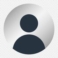 Silver membership icon. Default avatar profile icon. Membership icon. Social media user image. illustration vector