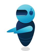 Futuristic robot illustration. Flying robot with lens. Robotic innovation technology. illustration vector