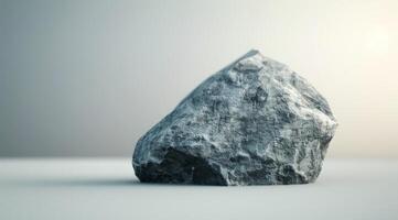 Smooth Rock on Wet Ground at Sunrise photo