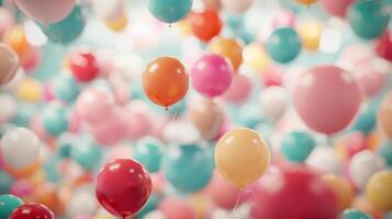 Colorful Balloons in a Lively Gathering for a Celebratory Event photo