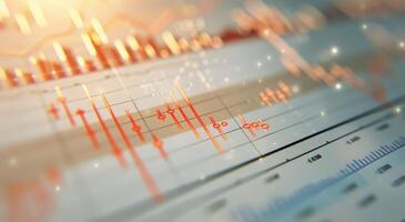 Dynamic Stock Market Chart Displaying Trends and Fluctuations in Real-Time Analysis photo