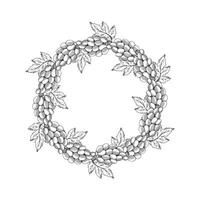 Frame with Grapes. Hand drawn engraved vintage illustration. Background for text with Grapevine. The images are created without the use of any artificial intelligence software at any stage vector