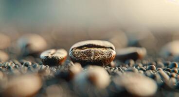 Close-Up View of Coffee Beans on a Surface With Natural Light photo