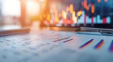 Dynamic Stock Market Chart Displaying Trends and Fluctuations in Real-Time Analysis photo