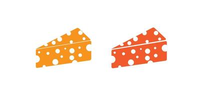 Swiss cheese or Emmental cheese flat icon for food apps and websites vector