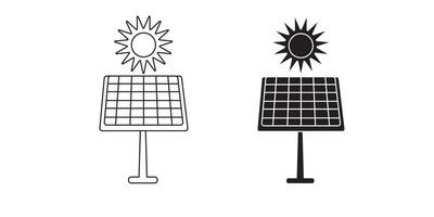 solar panel icon. glyph icon for your website, mobile, presentation, and logo design. vector
