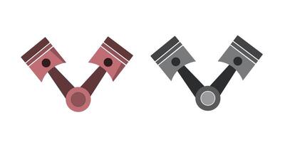 Set collection piston icon symbol. automotive engine Illustration vector