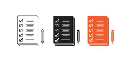clipboard with pencil and paper vector