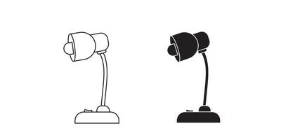 Table Lamp icon design with white background stock illustration vector