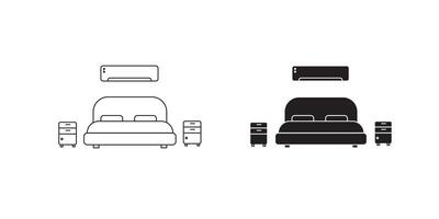 badroom icon Design Temlpate Illustration on white background vector