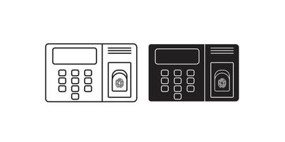 Attendance machine icon. sign for mobile concept and web design. illustration vector
