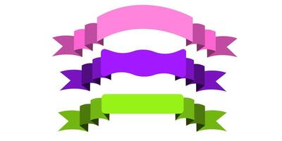 Set of Black Ribbons, Banners - Design Elements on white vector