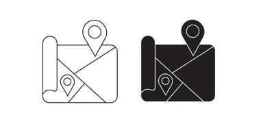 Set of map pin location icons. Template for colored icons for location pins. Web placement symbols and navigation isolated on a white background. vector