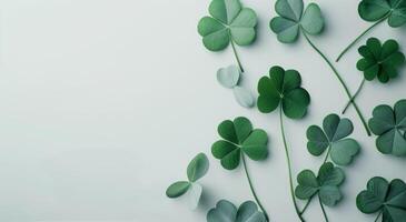 Close-Up of Shamrock Leaves on a Soft Surface photo