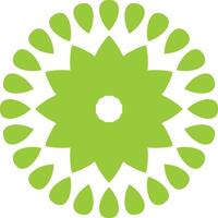 Green star with leaf vector