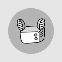 Portable lamp icon vector