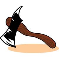Firefighter axe icon. vector