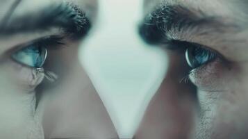 Close-Up of a Man's Eye Highlighting Intricate Details in Natural Light photo