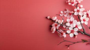 Spring Blossoms and Lanterns During Festival Celebration at Dusk photo