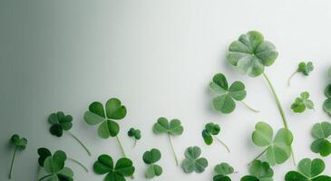 Close-Up of Shamrock Leaves on a Soft Surface photo