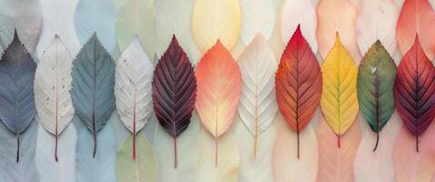 vistoso otoño hojas arreglo en suave antecedentes foto