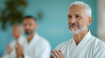 Mindfulness Practice Session at a Wellness Center With Attentive Practitioners photo