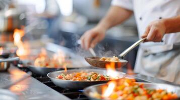 Culinary Class in Progress at a Local Cooking School With Participants Preparing Dishes photo