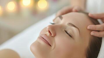 Relaxing Facial Treatment at Spa During Afternoon Session photo