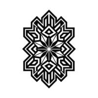a black and white design with a geometric pattern vector