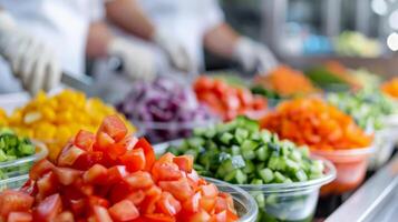 Fresh Vegetables Prepared in a Busy Kitchen During Daytime photo